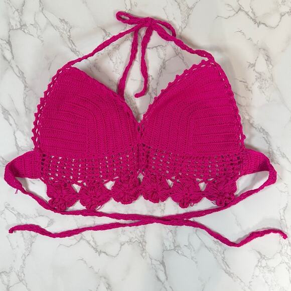 Pink Crochet Halter Top - Picture 11 of 11